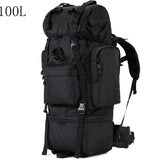 Sac à dos tactique avec housse de pluie 100L résistant 900D "L&Q Army - BL023" - Planète Rando