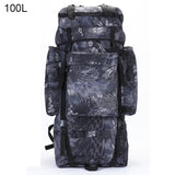 Sac à dos tactique avec housse de pluie 100L résistant 900D "L&Q Army - BL023" - Planète Rando