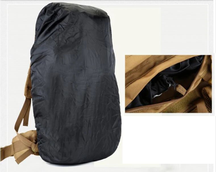 Sac à dos tactique avec housse de pluie 100L résistant 900D "L&Q Army - BL023" - Planète Rando
