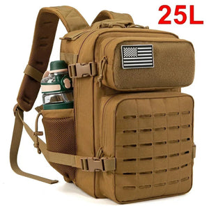 Sac à dos tactique militaire, buschraft ou paintball 25L "LQArmy - A12" - Planète Rando