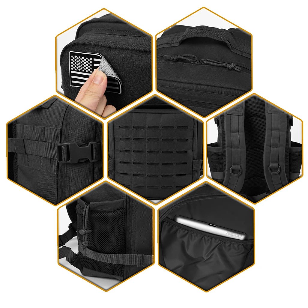 Sac à dos tactique militaire, buschraft ou paintball 25L "LQArmy - A12" - Planète Rando