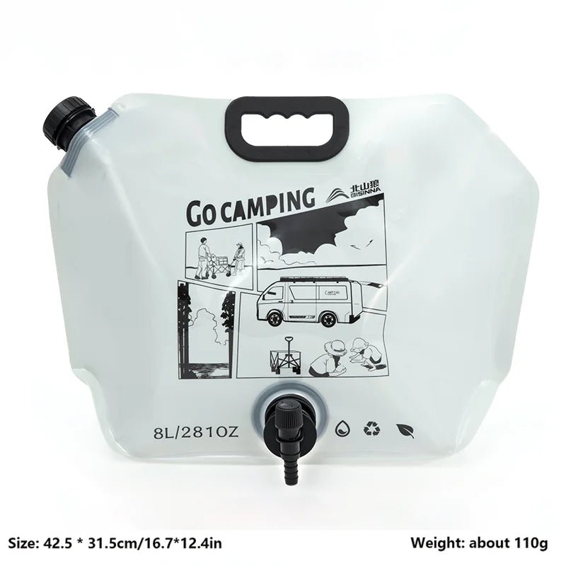 Sac à eau pliable 8L "Bisinna - Water Storage bag" - Planète Rando
