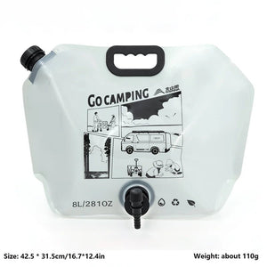 Sac à eau pliable 8L "Bisinna - Water Storage bag" - Planète Rando