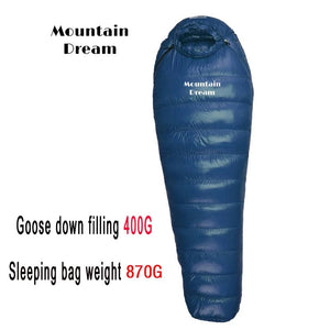 Sac de couchage momie en duvet d'oie 95% 800FP [+2C° confort] jusqu'à [ - 15°C confort] "Mountain Dream - Fill series 3 saisons" - Planète Rando