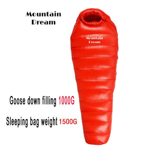 Sac de couchage momie en duvet d'oie 95% 800FP [+2C° confort] jusqu'à [ - 15°C confort] "Mountain Dream - Fill series 3 saisons" - Planète Rando