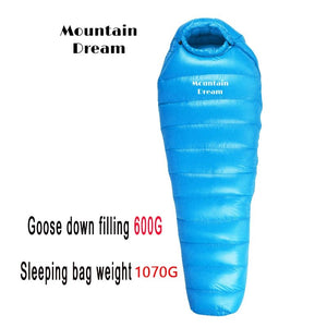 Sac de couchage momie en duvet d'oie 95% 800FP [+2C° confort] jusqu'à [ - 15°C confort] "Mountain Dream - Fill series 3 saisons" - Planète Rando