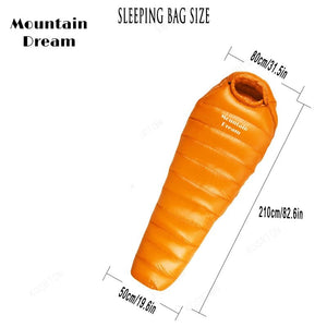 Sac de couchage momie en duvet d'oie 95% 800FP [+2C° confort] jusqu'à [ - 15°C confort] "Mountain Dream - Fill series 3 saisons" - Planète Rando