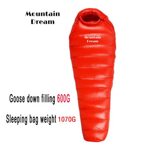 Sac de couchage momie en duvet d'oie 95% 800FP [+2C° confort] jusqu'à [ - 15°C confort] "Mountain Dream - Fill series 3 saisons" - Planète Rando