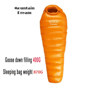 Sac de couchage momie en duvet d'oie 95% 800FP [+2C° confort] jusqu'à [ - 15°C confort] "Mountain Dream - Fill series 3 saisons" - Planète Rando