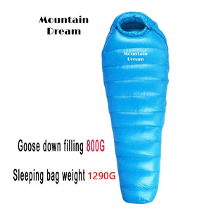 Sac de couchage momie en duvet d'oie 95% 800FP [+2C° confort] jusqu'à [ - 15°C confort] "Mountain Dream - Fill series 3 saisons" - Planète Rando