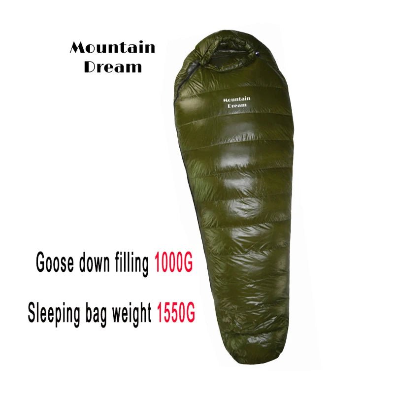 Sac de couchage momie en duvet d'oie 95% 800FP [+2C° confort] jusqu'à [ - 15°C confort] "Mountain Dream - Fill series Extended" - Planète Rando