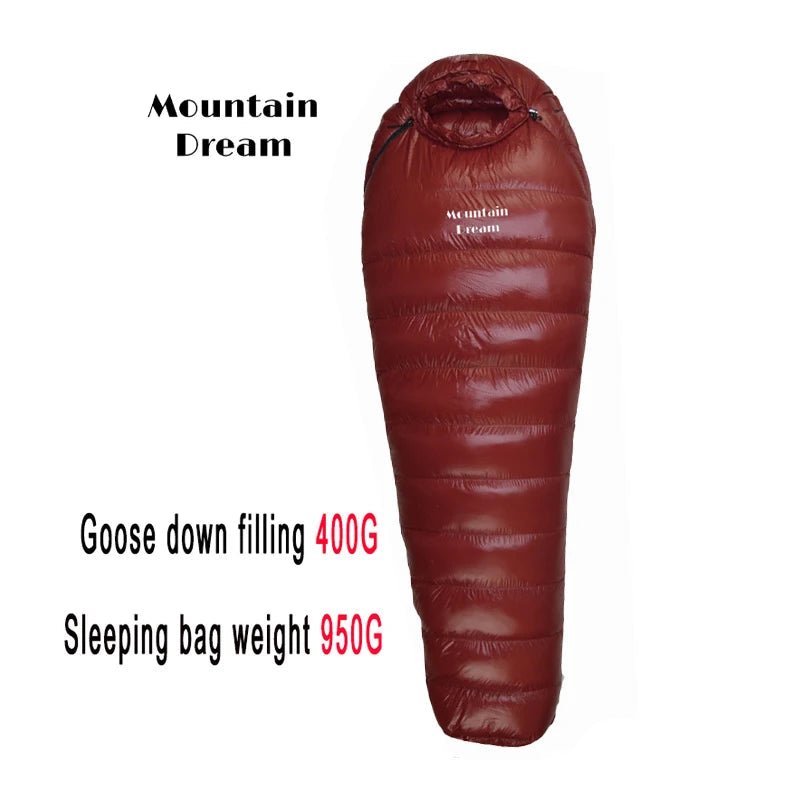 Sac de couchage momie en duvet d'oie 95% 800FP [+2C° confort] jusqu'à [ - 15°C confort] "Mountain Dream - Fill series Extended" - Planète Rando