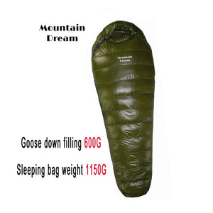 Sac de couchage momie en duvet d'oie 95% 800FP [+2C° confort] jusqu'à [ - 15°C confort] "Mountain Dream - Fill series Extended" - Planète Rando