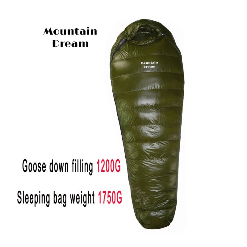 Sac de couchage momie en duvet d'oie 95% 800FP [+2C° confort] jusqu'à [ - 15°C confort] "Mountain Dream - Fill series Extended" - Planète Rando