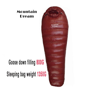 Sac de couchage momie en duvet d'oie 95% 800FP [+2C° confort] jusqu'à [ - 15°C confort] "Mountain Dream - Fill series Extended" - Planète Rando