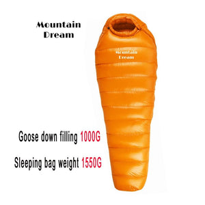 Sac de couchage momie en duvet d'oie 95% 800FP [+2C° confort] jusqu'à [ - 15°C confort] "Mountain Dream - Fill series Extended" - Planète Rando