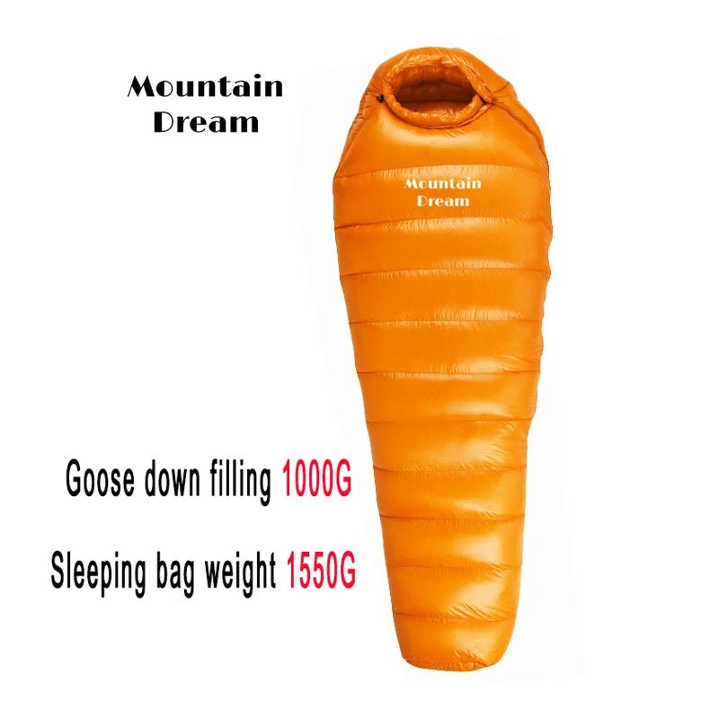 Sac de couchage momie en duvet d'oie 95% 800FP [+2C° confort] jusqu'à [ - 15°C confort] "Mountain Dream - Fill series Extended" - Planète Rando