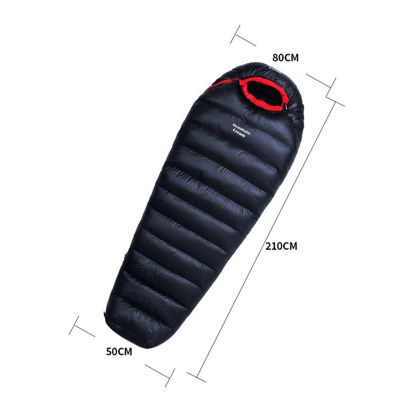 Sac de couchage momie en duvet d'oie 95% 800FP hiver [ - 15C° confort] jusqu'à [ - 30°C confort] "Mountain Dream - Fill series Hiver" - Planète Rando