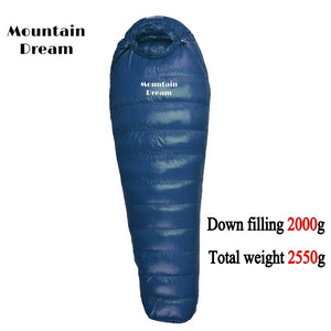 Sac de couchage momie en duvet d'oie 95% 800FP hiver [ - 15C° confort] jusqu'à [ - 30°C confort] "Mountain Dream - Fill series Hiver" - Planète Rando