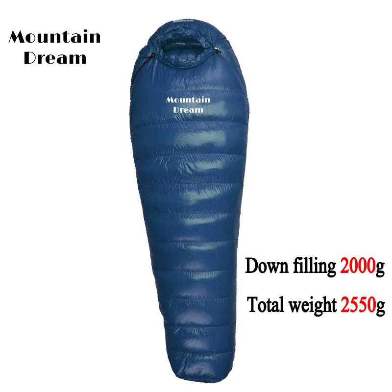Sac de couchage momie en duvet d'oie 95% 800FP hiver [ - 15C° confort] jusqu'à [ - 30°C confort] "Mountain Dream - Fill series Hiver" - Planète Rando