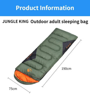 Sac de couchage synthétique imperméable jusqu'à - 5°C confort "JUNGLEKING - CY0904" - Planète Rando