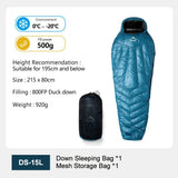 Sac de couchage ultralight en duvet de canard 800 FP & nylon imperméable RDS "Widesea - DS Series" - Planète Rando