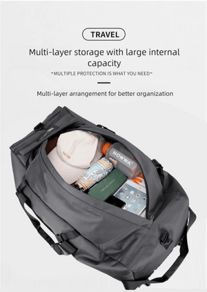 Sac de voyage à roulettes 80L pliable et résistant avec bandoulière pour le voyage "Snap Tactical - Duffle Bag" - Planète Rando