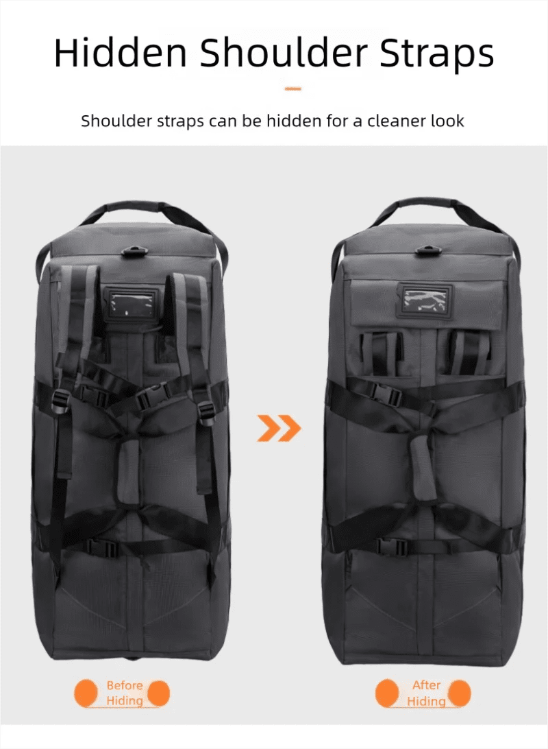 Sac de voyage à roulettes 80L pliable et résistant avec bandoulière pour le voyage "Snap Tactical - Duffle Bag" - Planète Rando