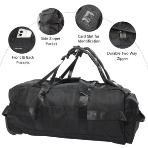 Sac de voyage à roulettes 80L pliable et résistant avec bandoulière pour le voyage "Snap Tactical - Duffle Bag" - Planète Rando