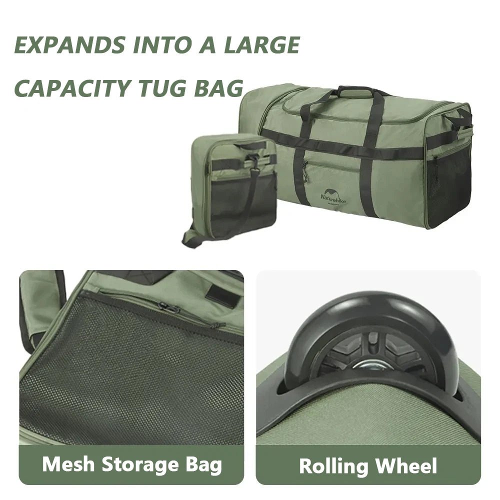 Sac de voyage / transport à roulettes 88L "Naturehike - NH21LX003" - Planète Rando