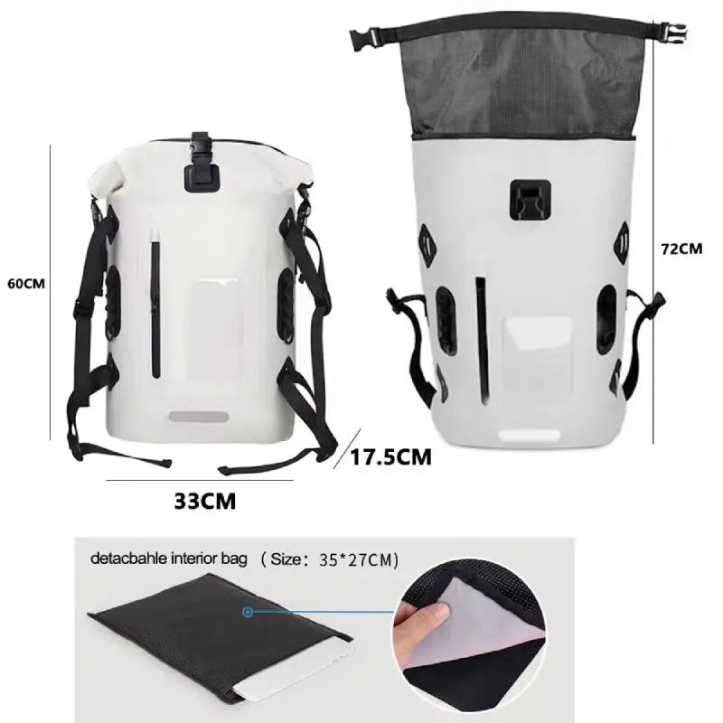 Sac étanche / drybag IP65 en PVC 500D pour les sports d'eau 30L "Hike Mount - Drift Bag" - Planète Rando