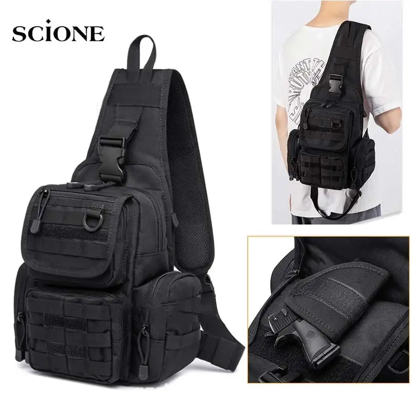 Sacoche bandoulière / poitrine tactique avec system Molle "Scione - XA291A" - Planète Rando