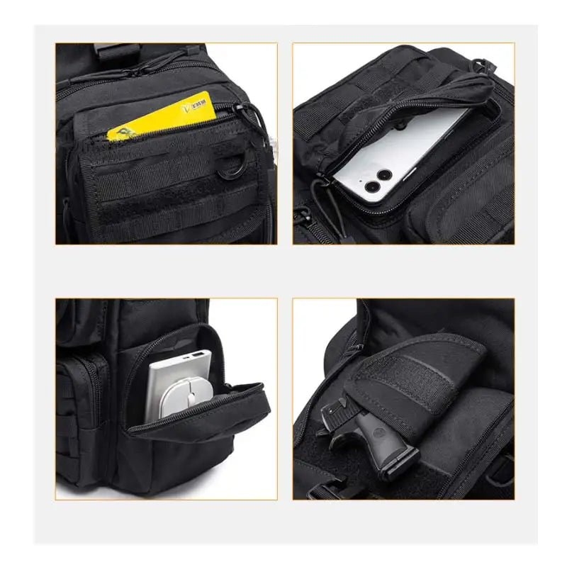 Sacoche bandoulière / poitrine tactique avec system Molle "Scione - XA291A" - Planète Rando