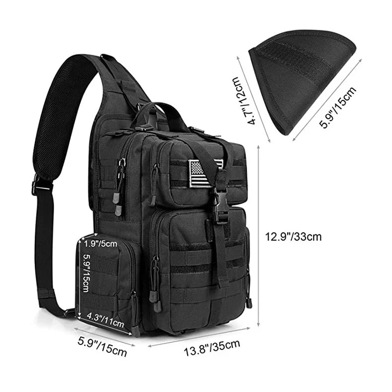 Sacoche bandoulière / poitrine tactique avec system Molle "Scione - XA291A" - Planète Rando