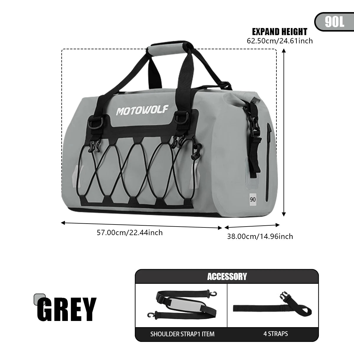 Sacoche de selle arrière de moto / vélo de 40L à 90L "MotoWolf - MTW Series" - Planète Rando