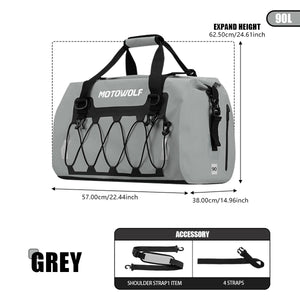 Sacoche de selle arrière de moto / vélo de 40L à 90L "MotoWolf - MTW Series" - Planète Rando