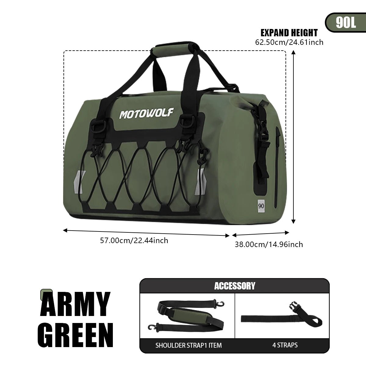 Sacoche de selle arrière de moto / vélo de 40L à 90L "MotoWolf - MTW Series" - Planète Rando
