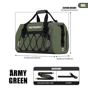 Sacoche de selle arrière de moto / vélo de 40L à 90L "MotoWolf - MTW Series" - Planète Rando