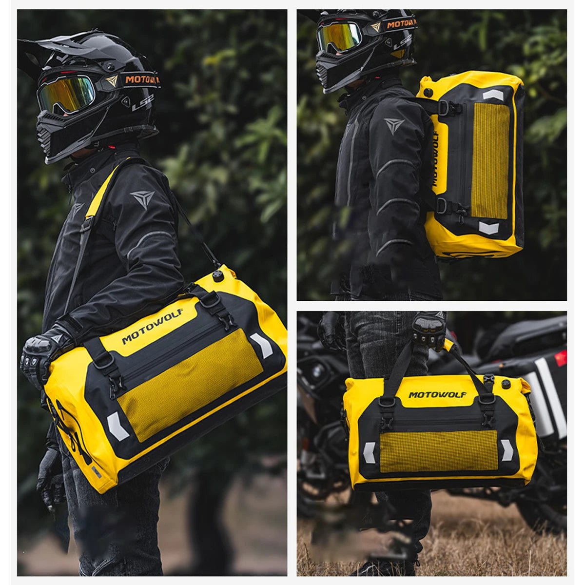 Sacoche de selle arrière de moto / vélo de 40L à 90L "MotoWolf - MTW Series" - Planète Rando
