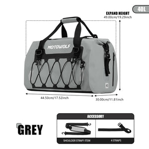 Sacoche de selle arrière de moto / vélo de 40L à 90L "MotoWolf - MTW Series" - Planète Rando