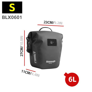 Sacoche de vélo de 6L à 25L sur porte - bagage 100% imperméable "Rhinowalk - Traveler series" - Planète Rando