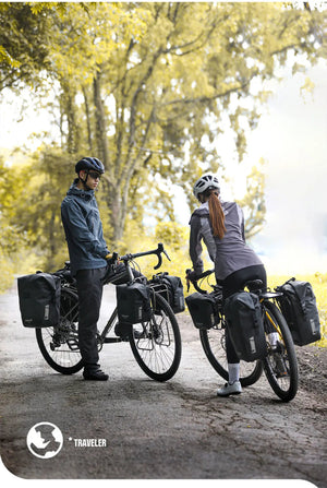 Sacoche de vélo de 6L à 25L sur porte - bagage 100% imperméable "Rhinowalk - Traveler series" - Planète Rando