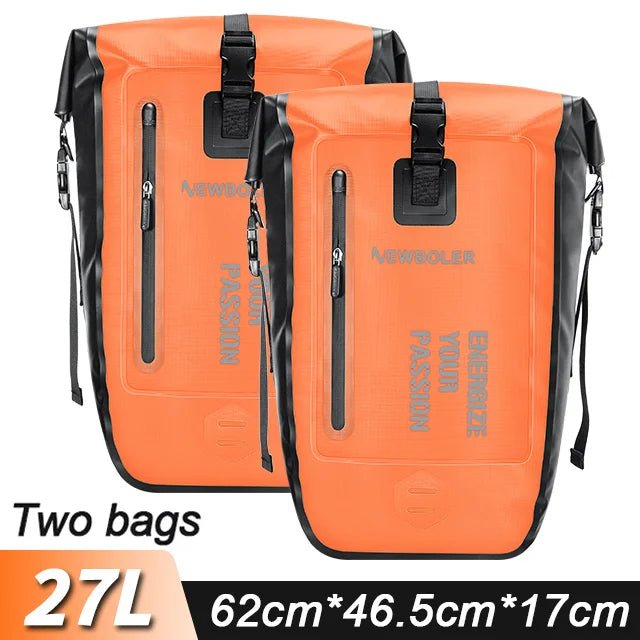 Sacoche de vélo étanche sur porte - bagage arrière de vélo 27L "NEWBOLER - BAG008" - Planète Rando