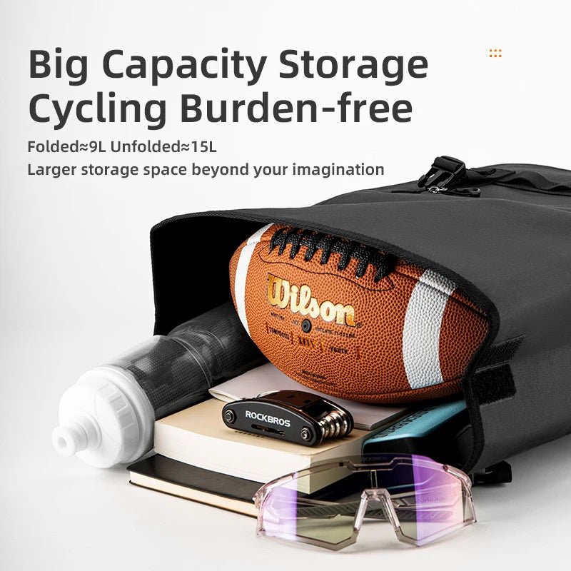 Sacoche de vélo multifonctionnelle 100% imperméable sur porte - bagage 15L "ROCKBROS - AS127" - Planète Rando