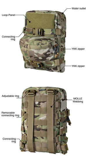 Sacoche d'hydratation tactique avec passant MOLLE "Idogear - IG - BG3530" - Planète Rando