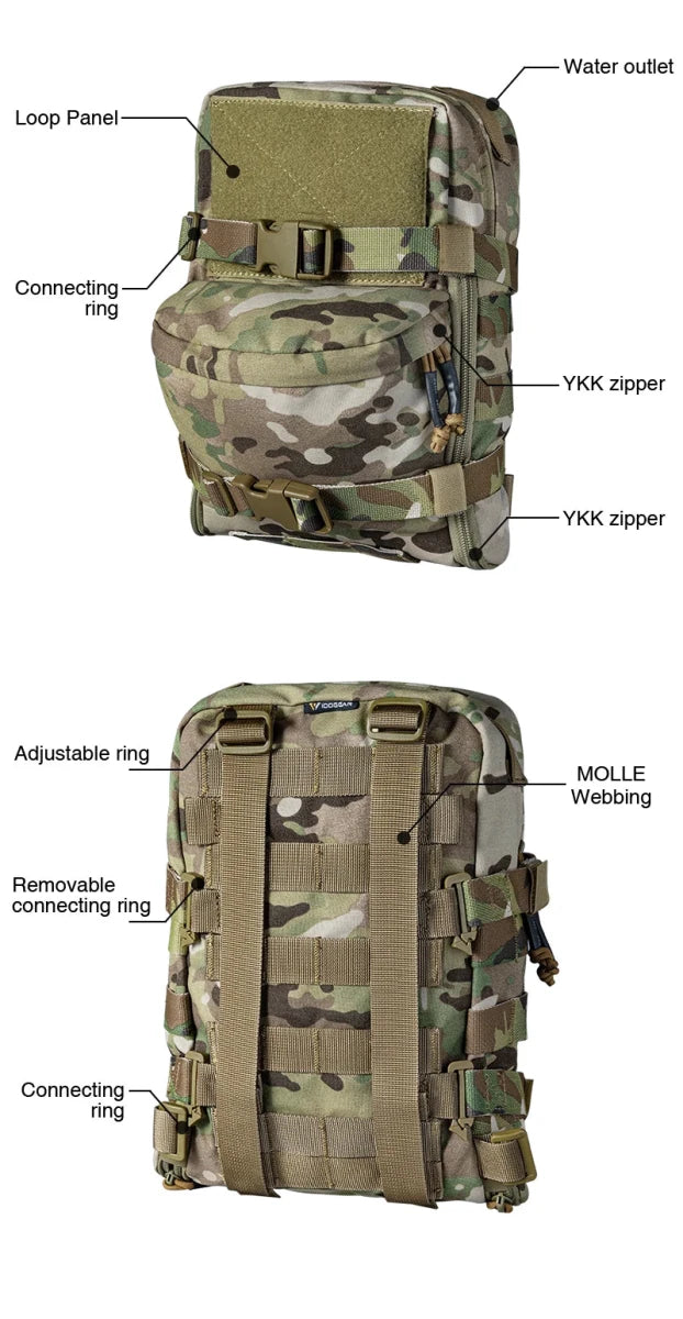 Sacoche d'hydratation tactique avec passant MOLLE "Idogear - IG - BG3530" - Planète Rando