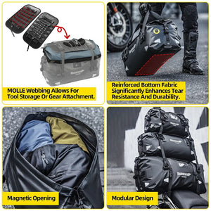 Sacoche latérale étanche de selle / porte - bagage 20L/40L/65L "Rhinowalk - "Warrior" - Planète Rando