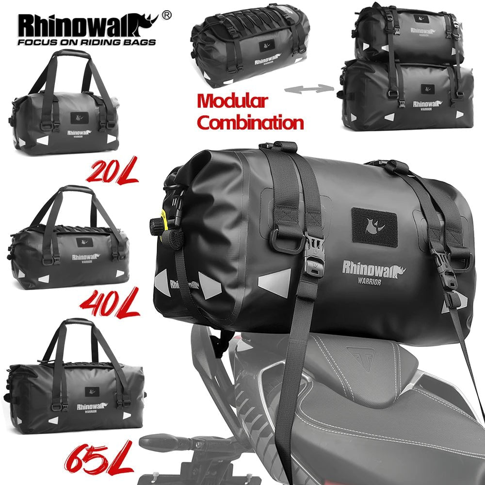 Sacoche latérale étanche de selle / porte - bagage 20L/40L/65L "Rhinowalk - "Warrior" - Planète Rando