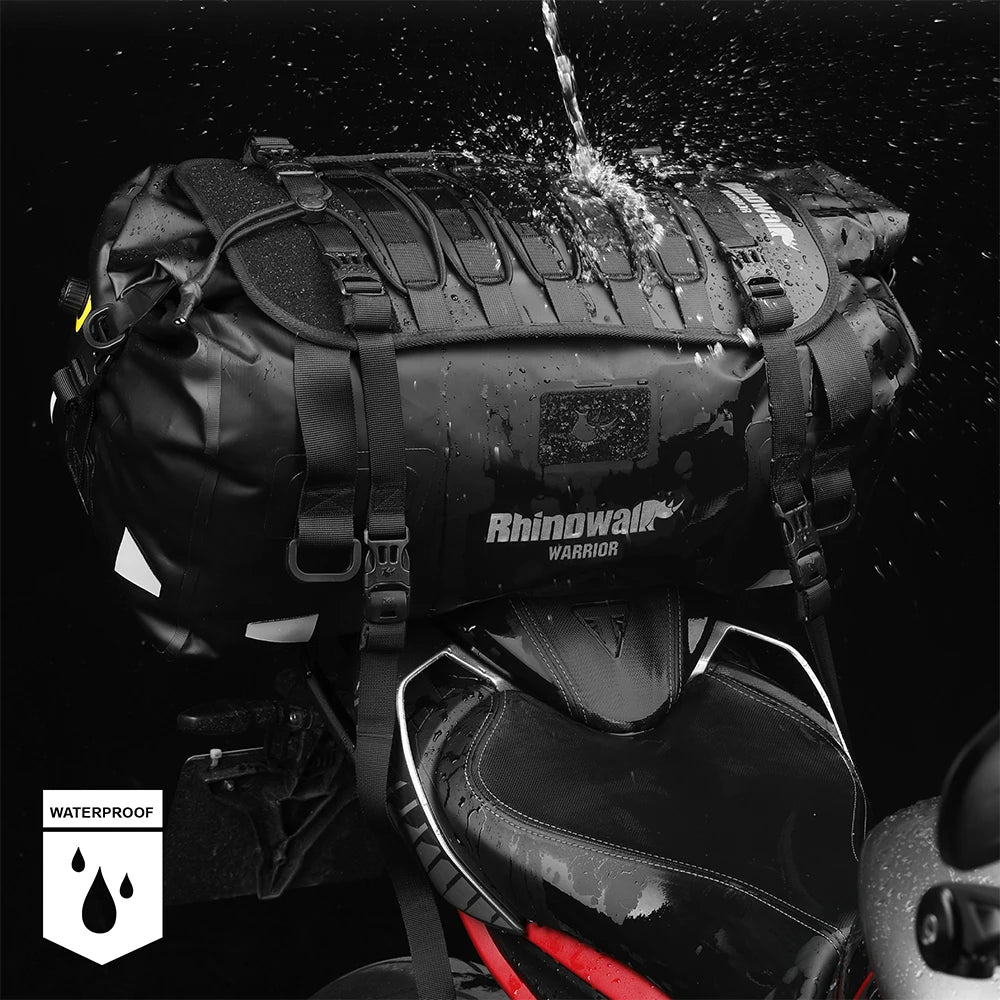 Sacoche latérale étanche de selle / porte - bagage 20L/40L/65L "Rhinowalk - "Warrior" - Planète Rando