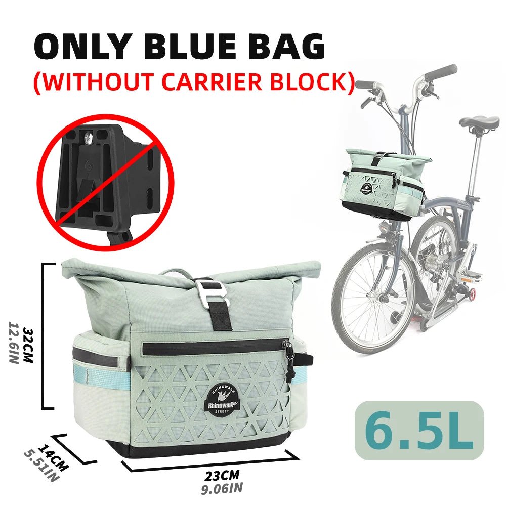 Sacoche / panier de guidon à fixation rapide avec housse de pluie 6,5L "Rhinowalk - Cosmopolis BCT0208" - Planète Rando